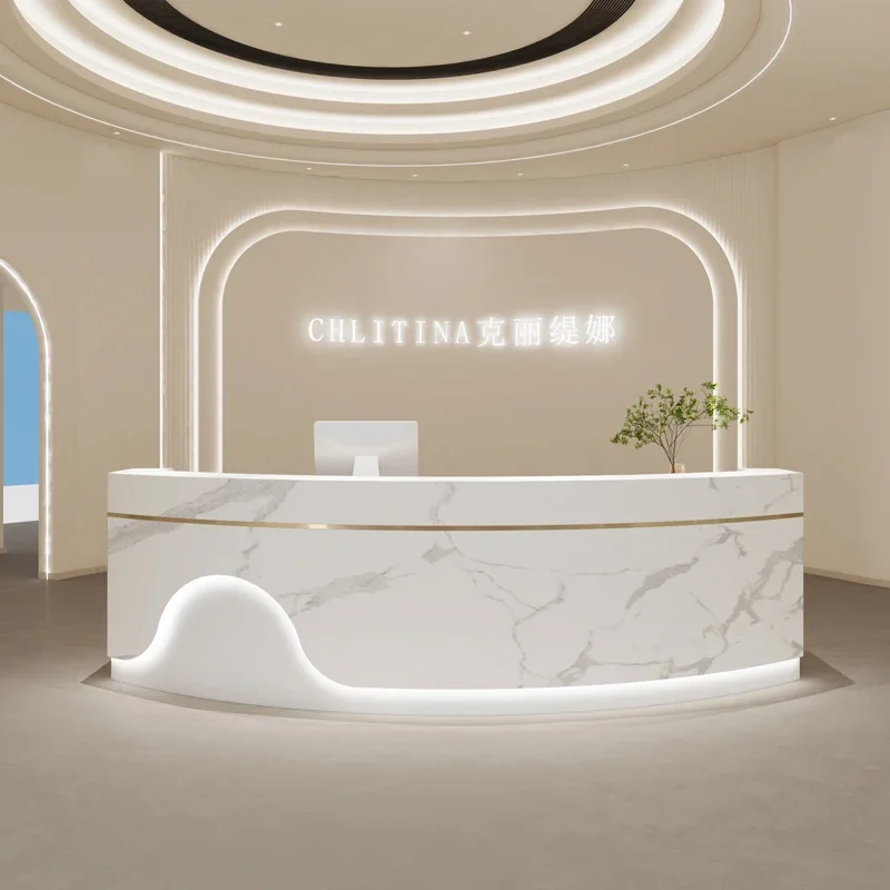 Salon Reception Desk Glass Pulpito Home Counter Customer Center Supermarket Table Entrances Tables Plexiglass Furniture Pink Spa
Salon Reception Desk Glass Pulpito Home Counter Customer Center Supermarket Table Entrances Tables Plexiglass Furniture Pink Spa
