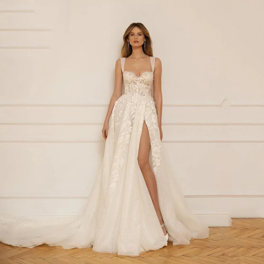 Pretty Princess Ball Gown Wedding Dresses White Customize Bride Dresses Off Shoulder Sleeveless High Split Bridal Gowns 2023
Pretty Princess Ball Gown Wedding Dresses White Customize Bride Dresses Off Shoulder Sleeveless High Split Bridal Gowns 2023