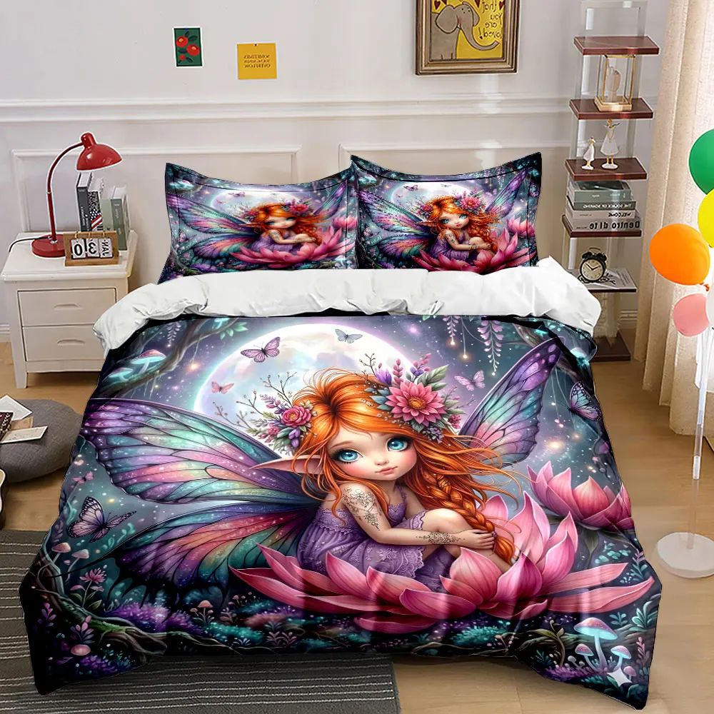 Fairy in Enchanted Forest Bedding Set for Kids Luxury Gift 3pcs Digital Print Comforter Set Soft Comfortable Breathable
Fairy in Enchanted Forest Bedding Set for Kids Luxury Gift 3pcs Digital Print Comforter Set Soft Comfortable Breathable