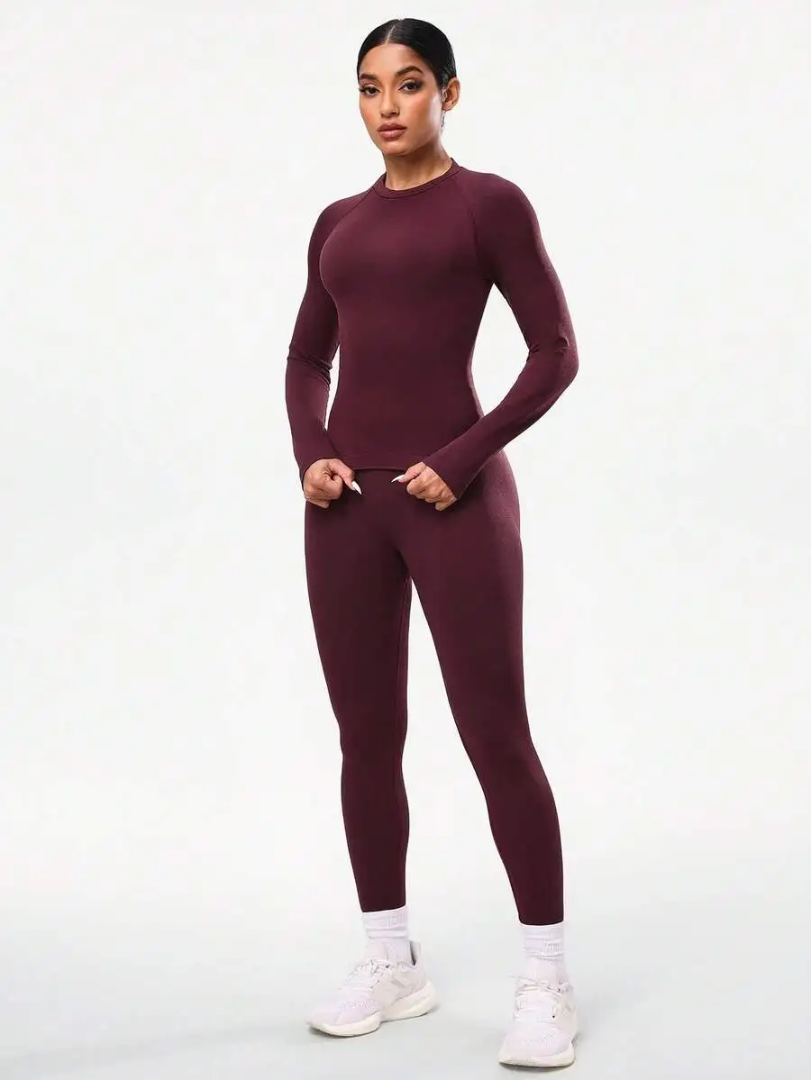Seamless Long Sleeve Workout Set For Women Compression Yoga Jumpsuit Tight Fitness Suit
Seamless Long Sleeve Workout Set For Women Compression Yoga Jumpsuit Tight Fitness Suit