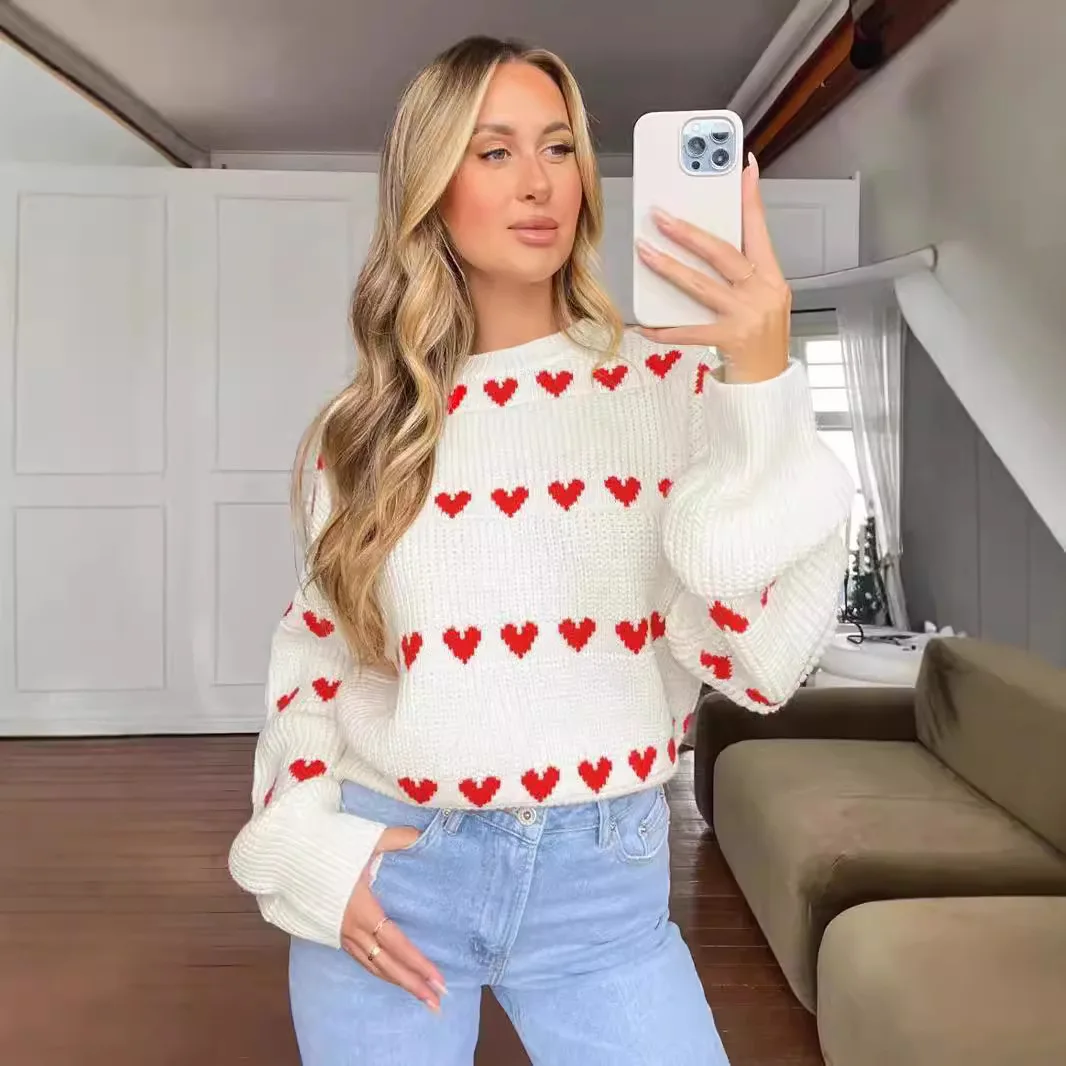 Loose Knit Women's Sweater Fashion Jacquard Long Sleeve Top Pullover 2024 Autumn New Casual Lady Tops Knitwear Streetwear Jumper
Loose Knit Women's Sweater Fashion Jacquard Long Sleeve Top Pullover 2024 Autumn New Casual Lady Tops Knitwear Streetwear Jumper