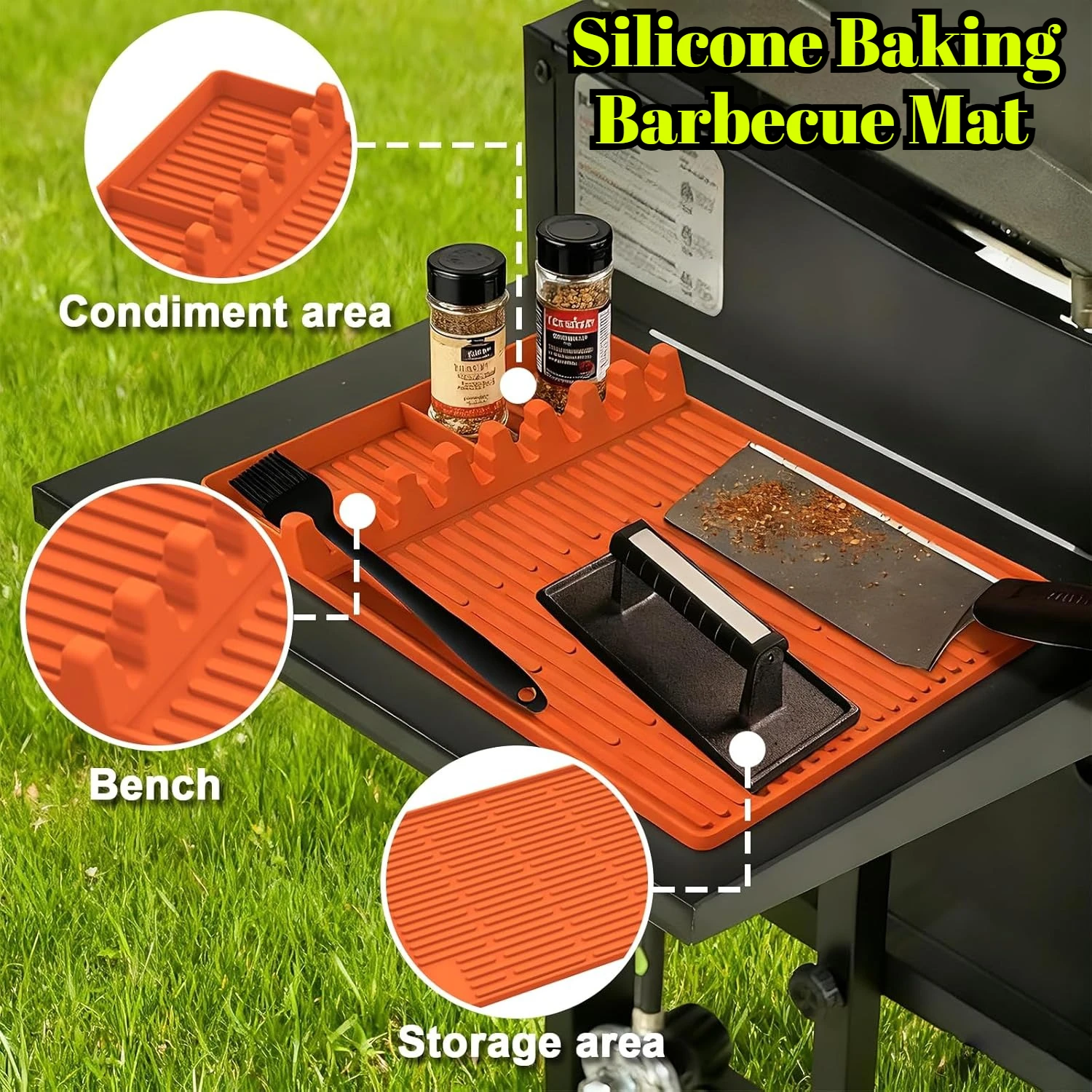 Non Stick Silicone Baking Barbecue Mat Reusable Kitchen Drying Drainage Mat Countertop Protection Storage Mat
Non Stick Silicone Baking Barbecue Mat Reusable Kitchen Drying Drainage Mat Countertop Protection Storage Mat