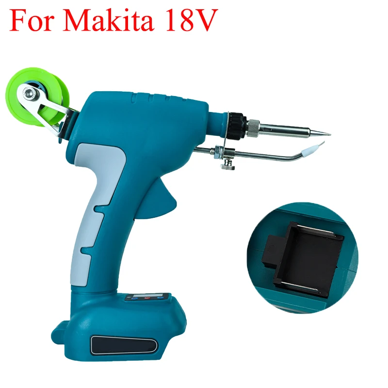 75W Automatic Tin Feed Soldering Iron Gun LED Digital Cordless Soldering Iron Kit for Makita 18V Batteries Quick Soldering Tools
75W Automatic Tin Feed Soldering Iron Gun LED Digital Cordless Soldering Iron Kit for Makita 18V Batteries Quick Soldering Tools