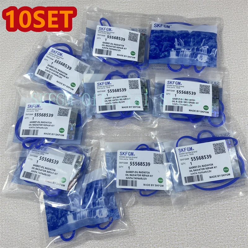 -10X. Engine Oil Cooler Repair Kits Gaskets Seals # 55565385 55566388 For Chevrolet Cruze Sonic Trax Encore Astra-
-10X. Engine Oil Cooler Repair Kits Gaskets Seals # 55565385 55566388 For Chevrolet Cruze Sonic Trax Encore Astra-