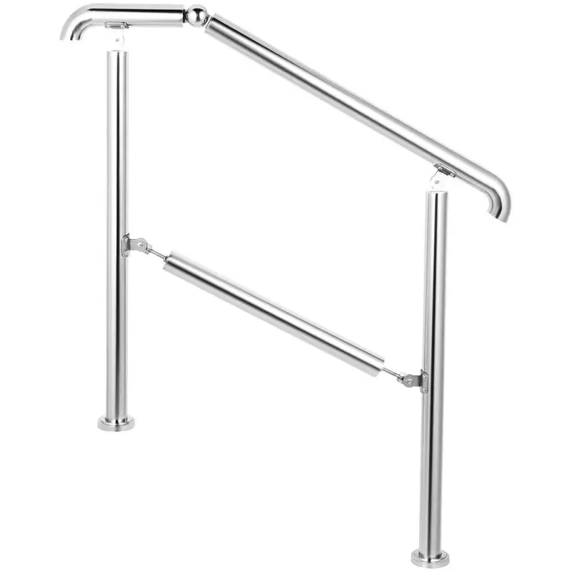 Metal Transitional Stair Rail 48 x 36 Inch For Porch Garden Entrance, 441lb Load Capacity Adjustable Angle Silver Finish Iron Installation Kit Included
Metal Transitional Stair Rail 48 x 36 Inch For Porch Garden Entrance, 441lb Load Capacity Adjustable Angle Silver Finish Iron Installation Kit Included