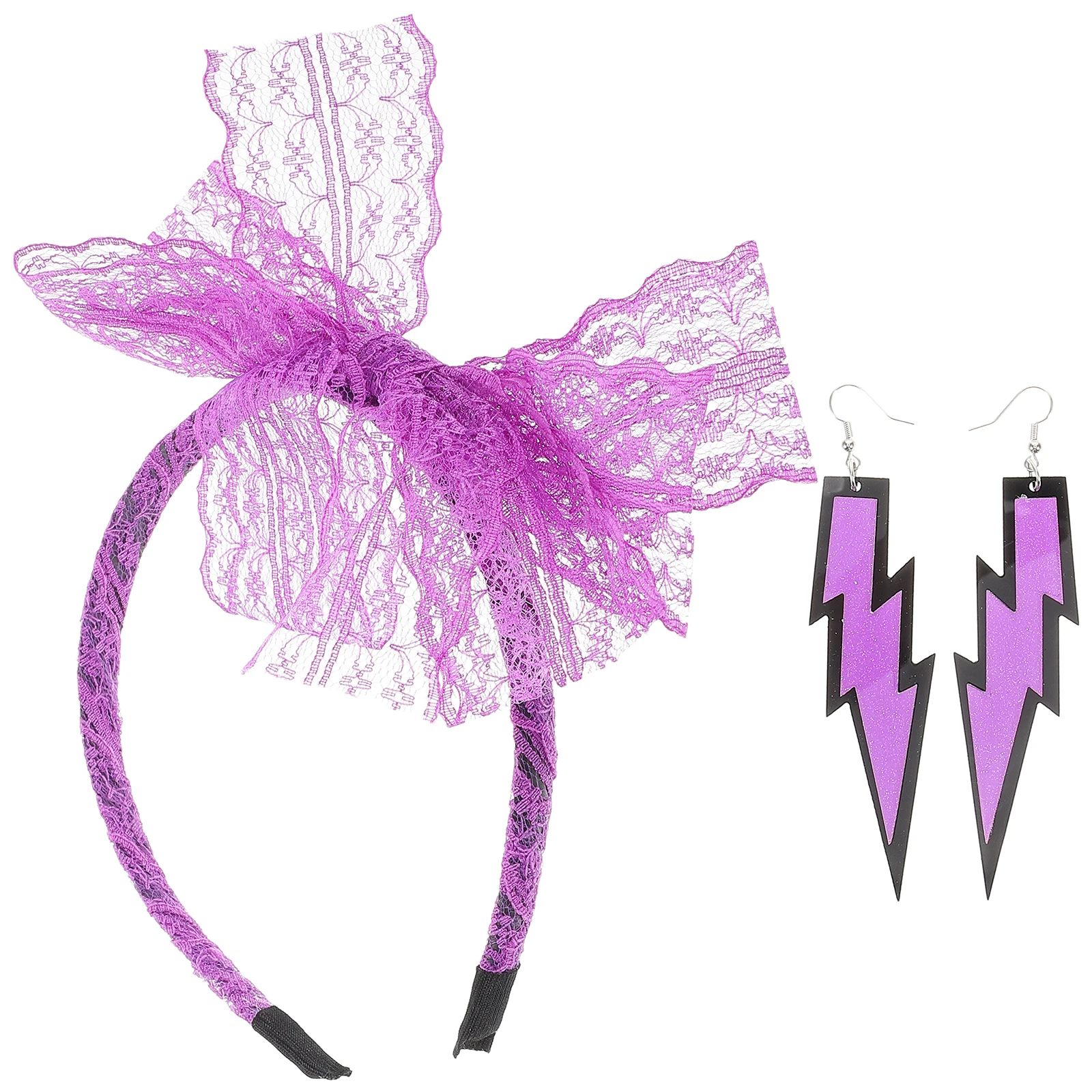 Neon Party Accessories Vintage Lace Bow Headband Delicate Earrings Hair Bows Neon Glow Punk Halloween Prom Dangle Jewelry Women
Neon Party Accessories Vintage Lace Bow Headband Delicate Earrings Hair Bows Neon Glow Punk Halloween Prom Dangle Jewelry Women