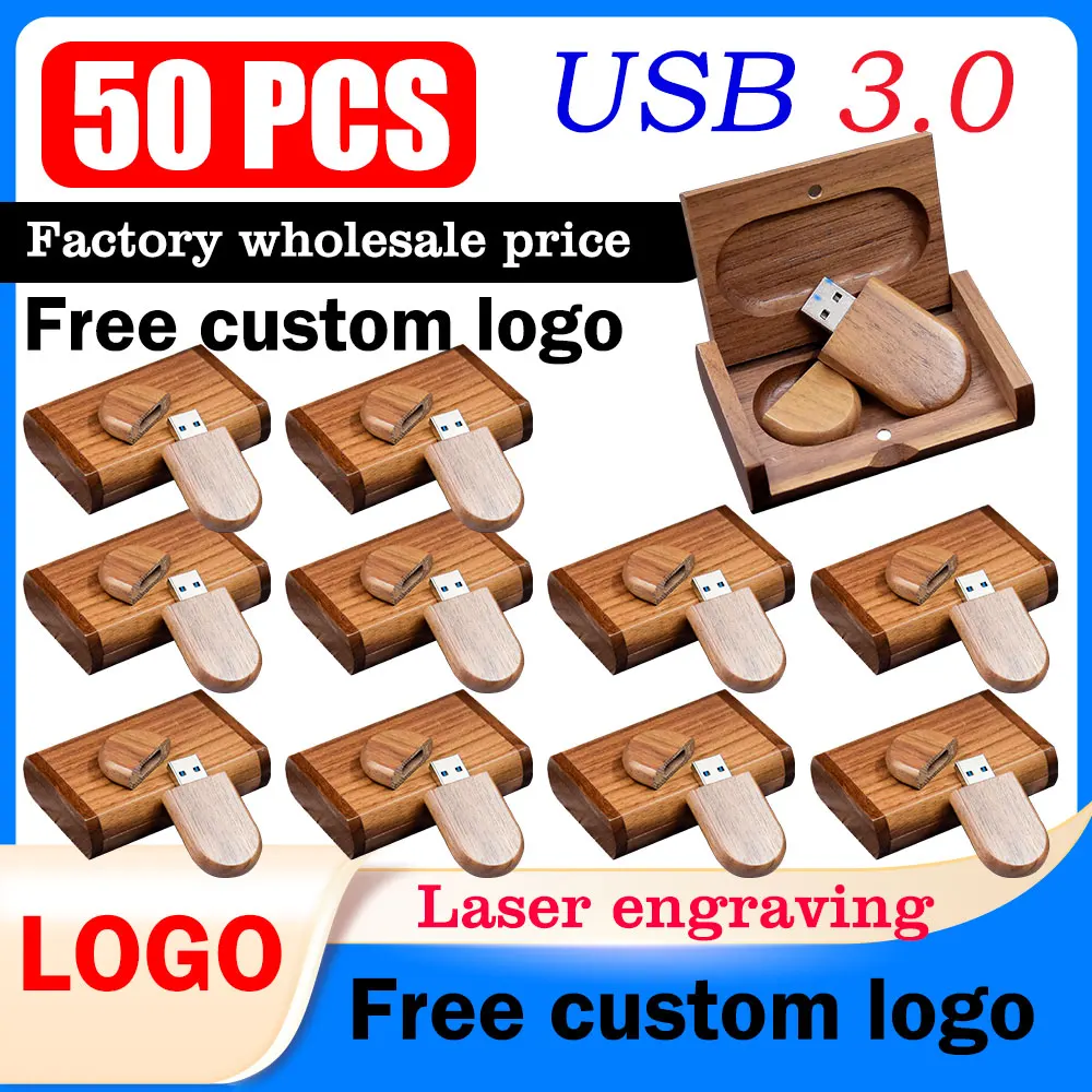 50pcs/Lot High speed USB Flash Drive 3.0 Wooden Bamboo Pendrive 4GB 16GB 32GB 64GB 128GB Pen Drive Wedding Gift Free LOGO
50pcs/Lot High speed USB Flash Drive 3.0 Wooden Bamboo Pendrive 4GB 16GB 32GB 64GB 128GB Pen Drive Wedding Gift Free LOGO