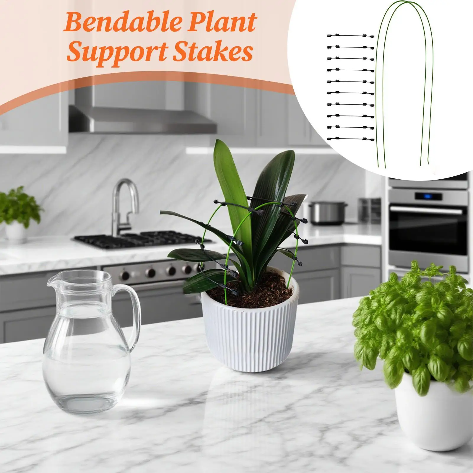 Plant Support Stakes Outdoor Flower Stakes Bendable Poles With Clips For Leaf Vegetable Garden Indoor Orchid Greenhouse Outdoor
Plant Support Stakes Outdoor Flower Stakes Bendable Poles With Clips For Leaf Vegetable Garden Indoor Orchid Greenhouse Outdoor
