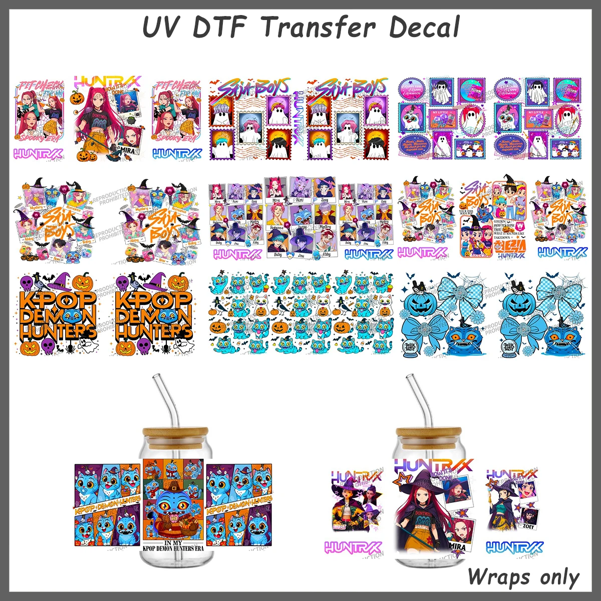Cool Kpop Girl Anime Style UVDTF Wrap Decals for Libbey Glass Can Cute Cartoon Waterproof Fade Resistant DIY Transfer Stickers
Cool Kpop Girl Anime Style UVDTF Wrap Decals for Libbey Glass Can Cute Cartoon Waterproof Fade Resistant DIY Transfer Stickers