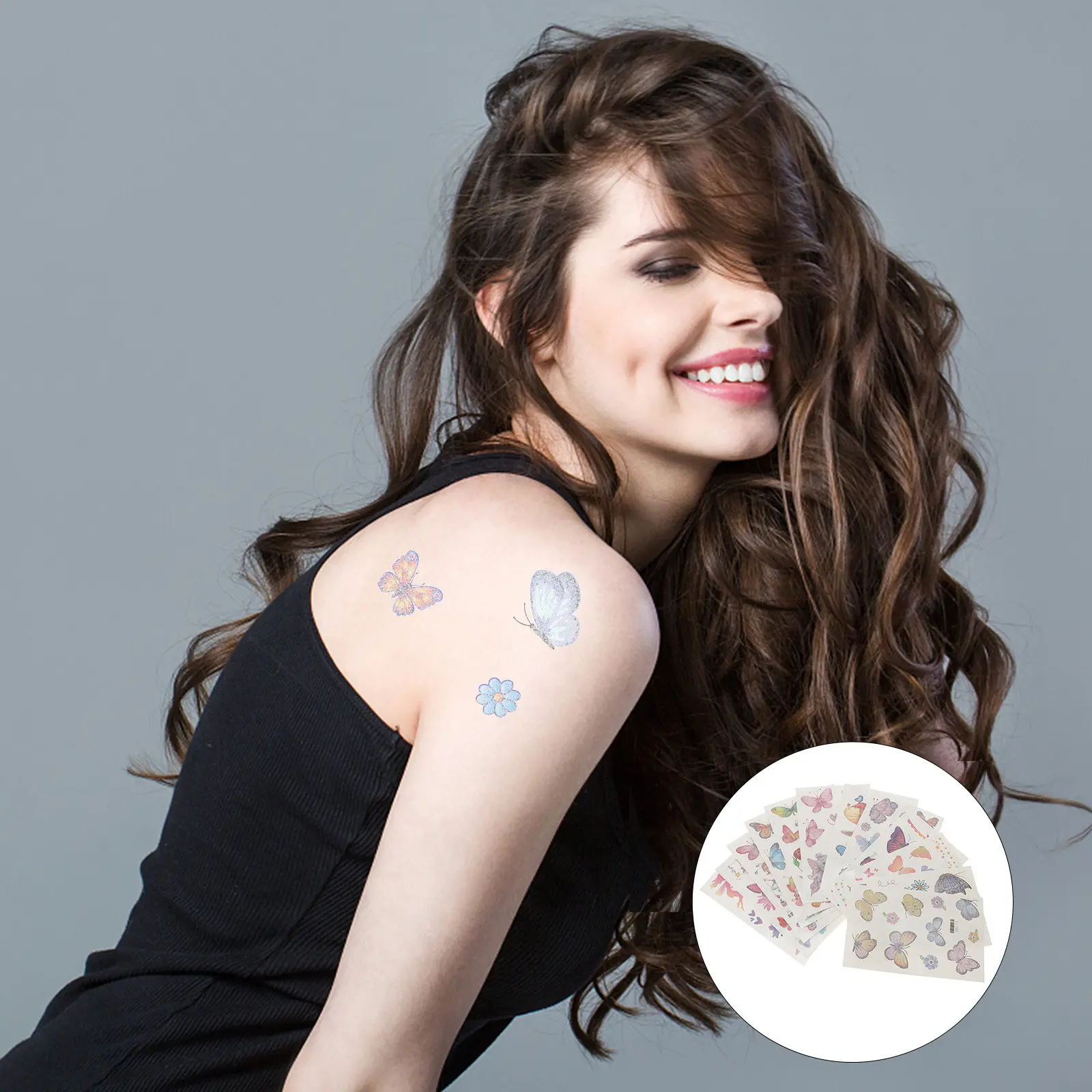 12 Sheets Colorful Butterfly Temporary Tattoos Waterproof Body Art Stickers Fashion Glitter Designs For Adult
12 Sheets Colorful Butterfly Temporary Tattoos Waterproof Body Art Stickers Fashion Glitter Designs For Adult