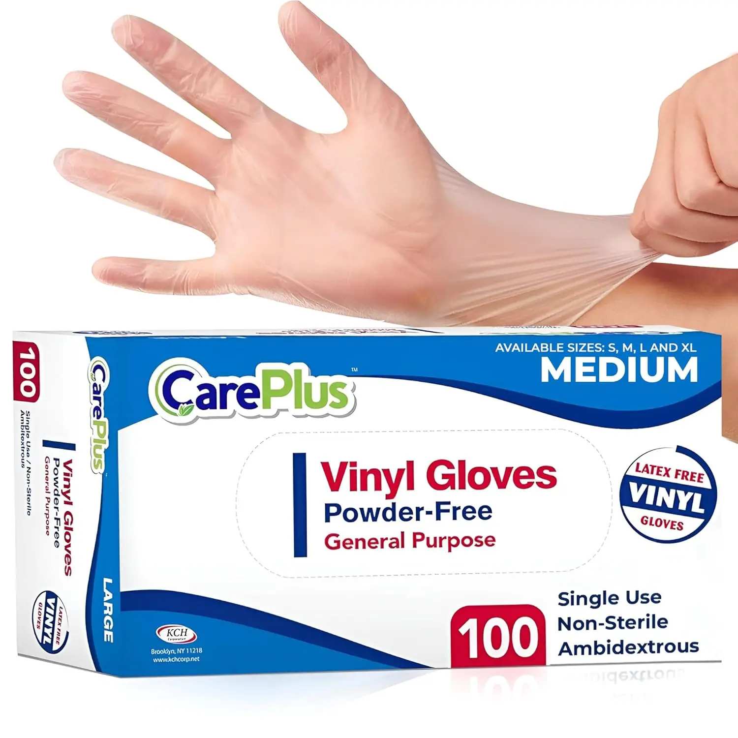 Latex-Free Vinyl Gloves, Medium Size, 100 Count | Heavy Duty, Powder-Free for Food Prep & Cleaning
Latex-Free Vinyl Gloves, Medium Size, 100 Count | Heavy Duty, Powder-Free for Food Prep & Cleaning