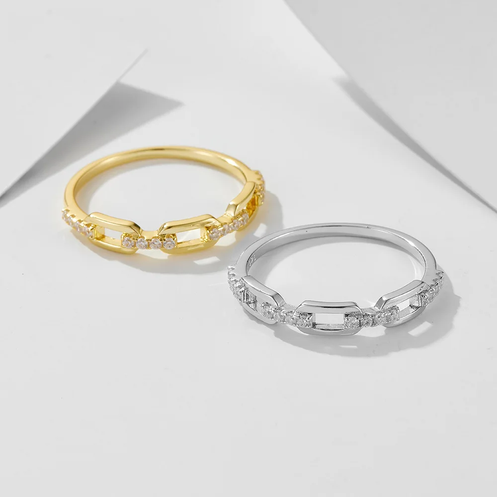 S925 Sterling Silver Chain Vintage Ring - Eur-US Ins Unique, Micro Paved Zircon Stylish Band
S925 Sterling Silver Chain Vintage Ring - Eur-US Ins Unique, Micro Paved Zircon Stylish Band