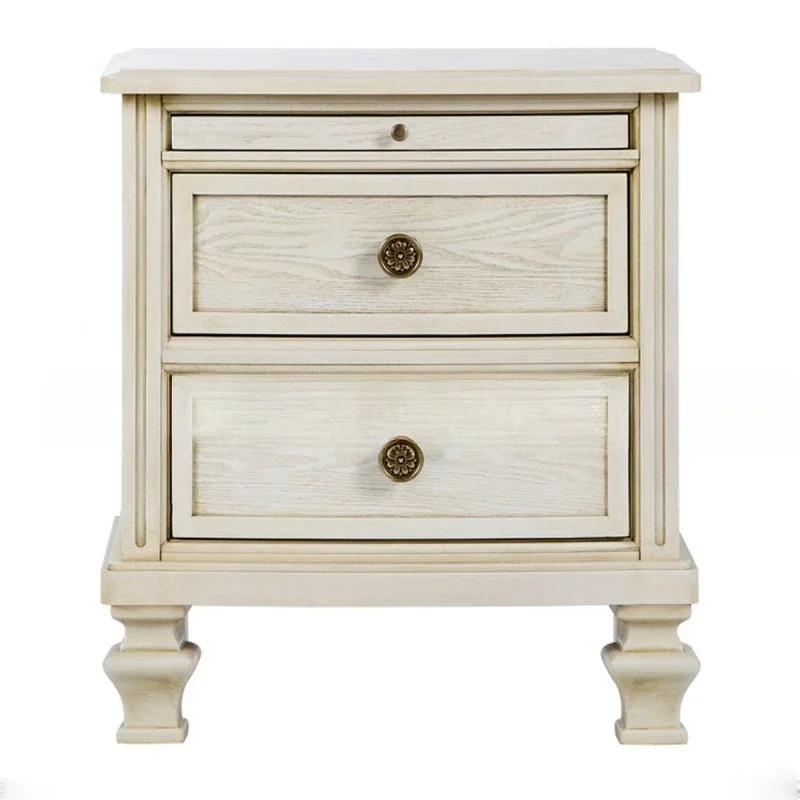 American solid wood bedside table furniture simple oak white old carved bedside table storage
American solid wood bedside table furniture simple oak white old carved bedside table storage
