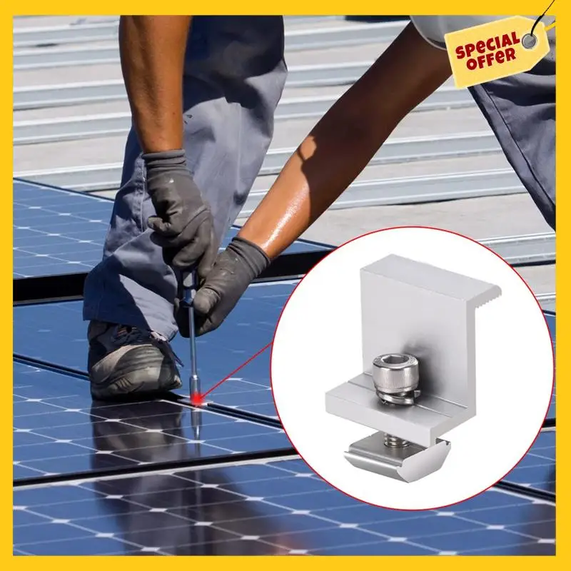 ABCY-4 Pieces Solar Module Holder End Clamp Kit Solar Panel Edge Clamp Brackets Solar End Clamp Adjustable Solar Panel ,30Mm
ABCY-4 Pieces Solar Module Holder End Clamp Kit Solar Panel Edge Clamp Brackets Solar End Clamp Adjustable Solar Panel ,30Mm