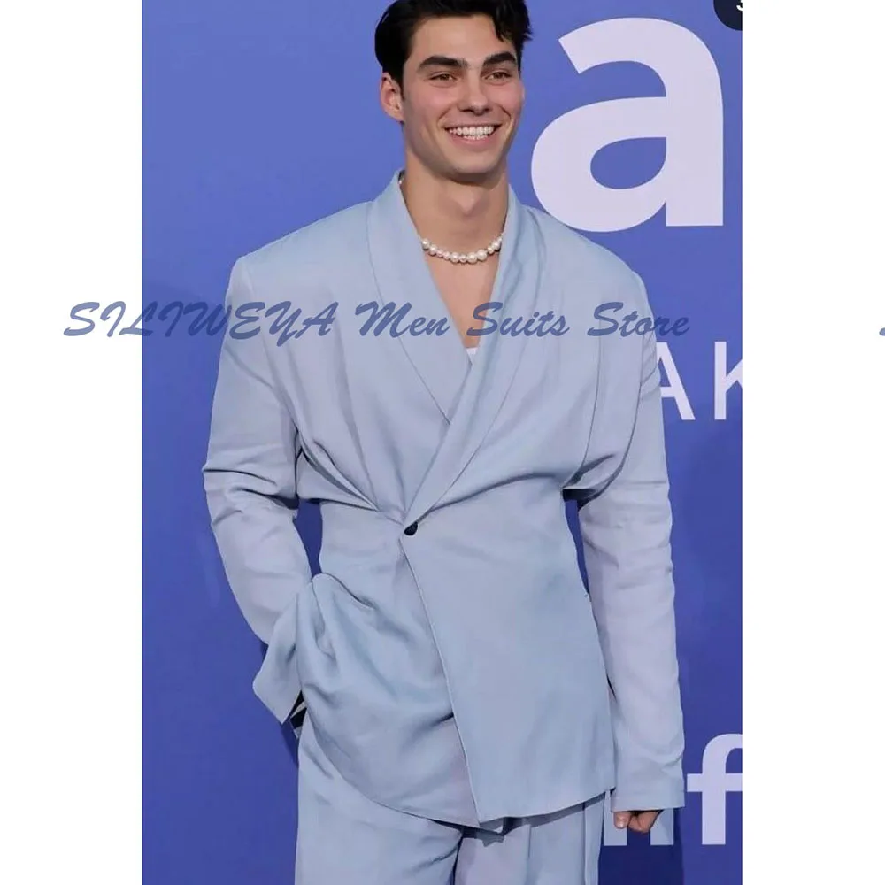 Blue Business Show Model Suits For Men One Button High Quality 2 Pieces Jacket Pants Celebrity Banquet Classic Suits Elegant
Blue Business Show Model Suits For Men One Button High Quality 2 Pieces Jacket Pants Celebrity Banquet Classic Suits Elegant