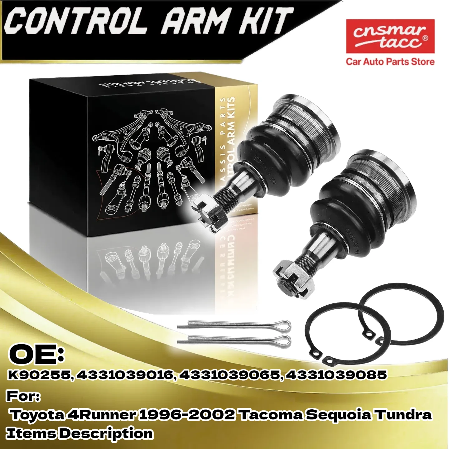 2 шт. передние верхние шаровые шарниры K90255 для Toyota 4Runner 1996-2002 Tacoma Sequoia Tundra 4331039016 4331039065 4331039085
2 шт. передние верхние шаровые шарниры K90255 для Toyota 4Runner 1996-2002 Tacoma Sequoia Tundra 4331039016 4331039065 4331039085