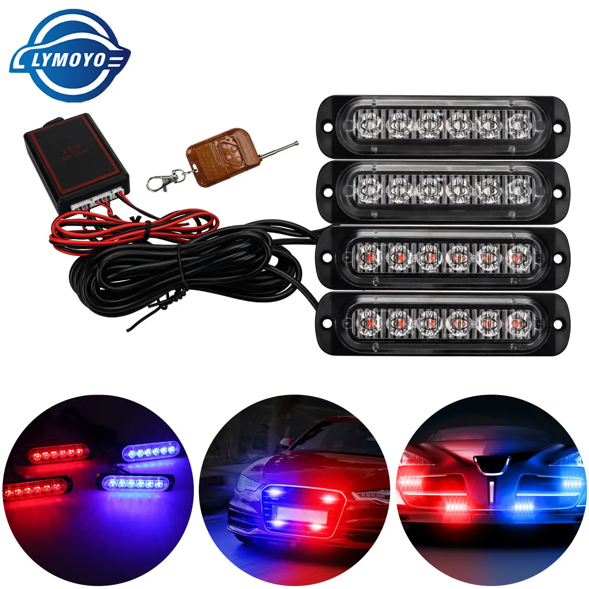 4 in 1 Car Front Grille Clip Light Auto Strobe DRL Daytime Running Light Strip Universal Vehicle Safety Warning Lamp Red Blue
4 in 1 Car Front Grille Clip Light Auto Strobe DRL Daytime Running Light Strip Universal Vehicle Safety Warning Lamp Red Blue