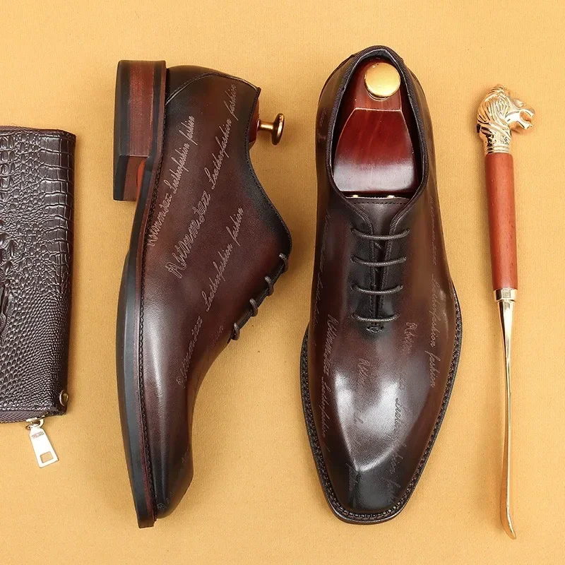 Retro Italian Mens Dress Shoes Luxury Genuine Leather Handmade Comfortable 2024 Autumn Elegant Wedding Social Dress Shoes Man
Retro Italian Mens Dress Shoes Luxury Genuine Leather Handmade Comfortable 2024 Autumn Elegant Wedding Social Dress Shoes Man