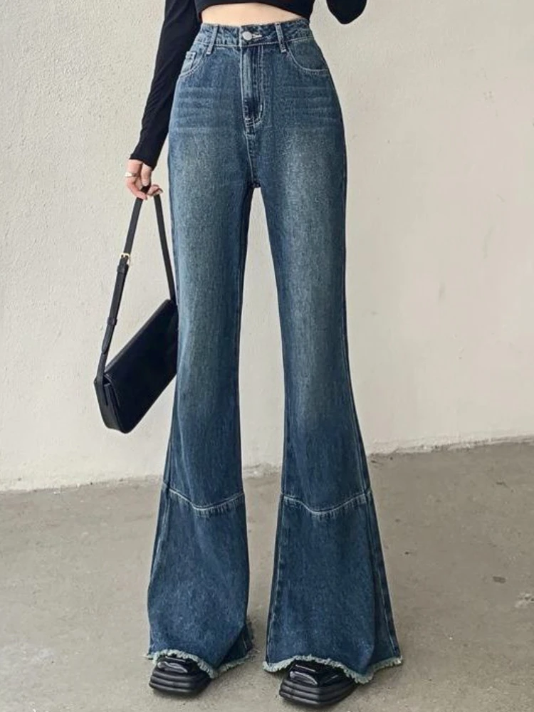Blue Korean Fashion Flare Pants Women Patchwork Designer Vintage Slim Jeans Female High Waist Elegant Casual Pants 2023 Autumn
Blue Korean Fashion Flare Pants Women Patchwork Designer Vintage Slim Jeans Female High Waist Elegant Casual Pants 2023 Autumn