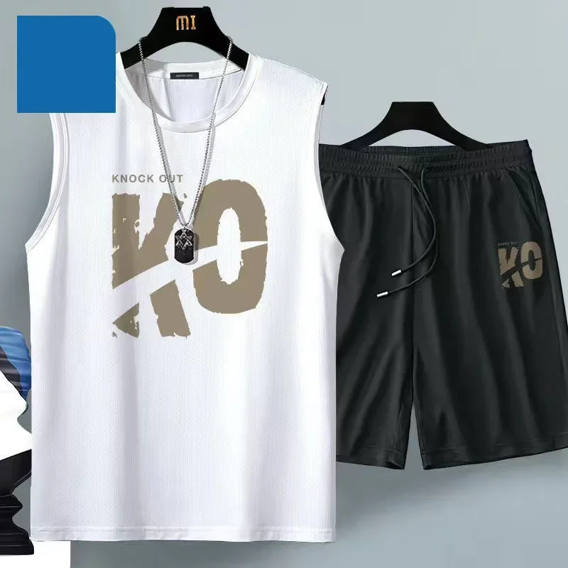 Hot Sale Summer Men's Fashionable Sportswear Basketball Set, Casual Harajuku Breathable Short-sleeved T-shirt + Shorts 2-piece S
Hot Sale Summer Men's Fashionable Sportswear Basketball Set, Casual Harajuku Breathable Short-sleeved T-shirt + Shorts 2-piece S