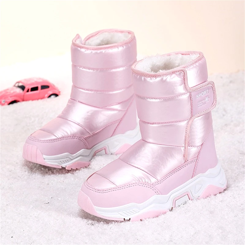 Winter Girls Snow Boots Plush Warm Fashion Pu Leather Childrens Cotton Boots Luxury Outdoor Non-slip Kids Causal Shoes Size26-38
Winter Girls Snow Boots Plush Warm Fashion Pu Leather Childrens Cotton Boots Luxury Outdoor Non-slip Kids Causal Shoes Size26-38