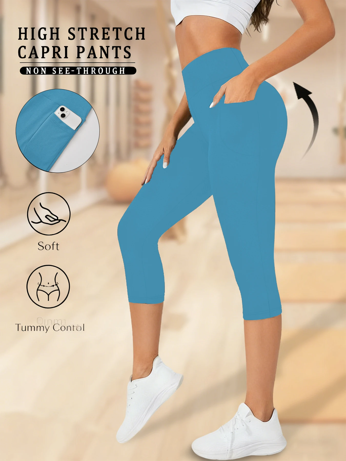 Super Soft Pants for Women High Waisted Capri with Pockets Tummy Control No See Through Running
Super Soft Pants for Women High Waisted Capri with Pockets Tummy Control No See Through Running