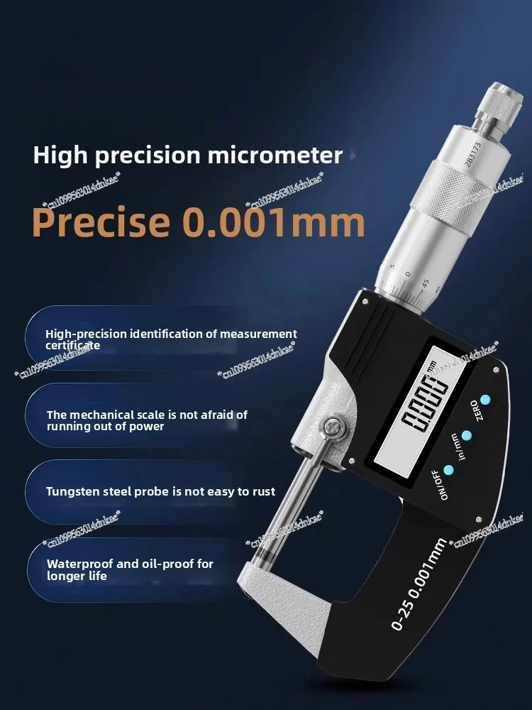 Digital Display Outer Diameter Micrometer Outer Diameter Spiral Micrometer Electronic Thickness Wall Thickness Lever Electronic 
Digital Display Outer Diameter Micrometer Outer Diameter Spiral Micrometer Electronic Thickness Wall Thickness Lever Electronic