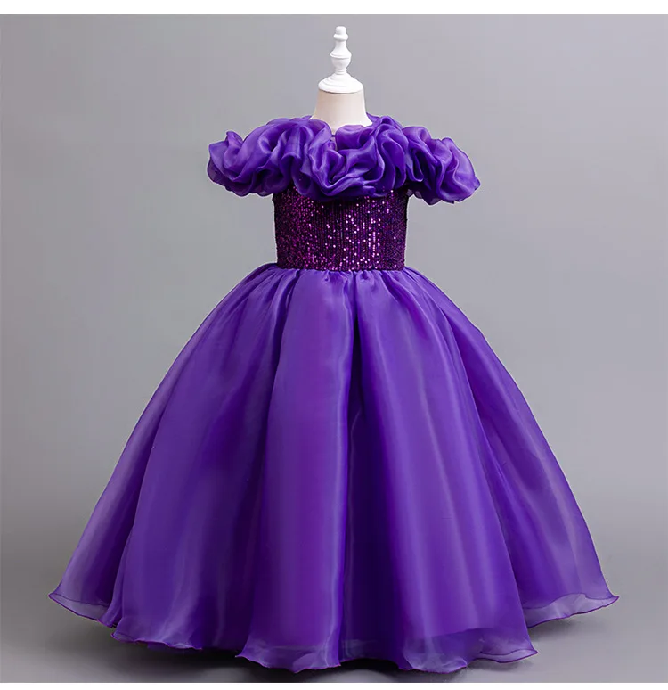 Elegant Wedding Bridesmaid Evening Formal Dressing Sequins Flower Children's Party Long Dresses Girl Birthday Party Feast Dres
Elegant Wedding Bridesmaid Evening Formal Dressing Sequins Flower Children's Party Long Dresses Girl Birthday Party Feast Dres