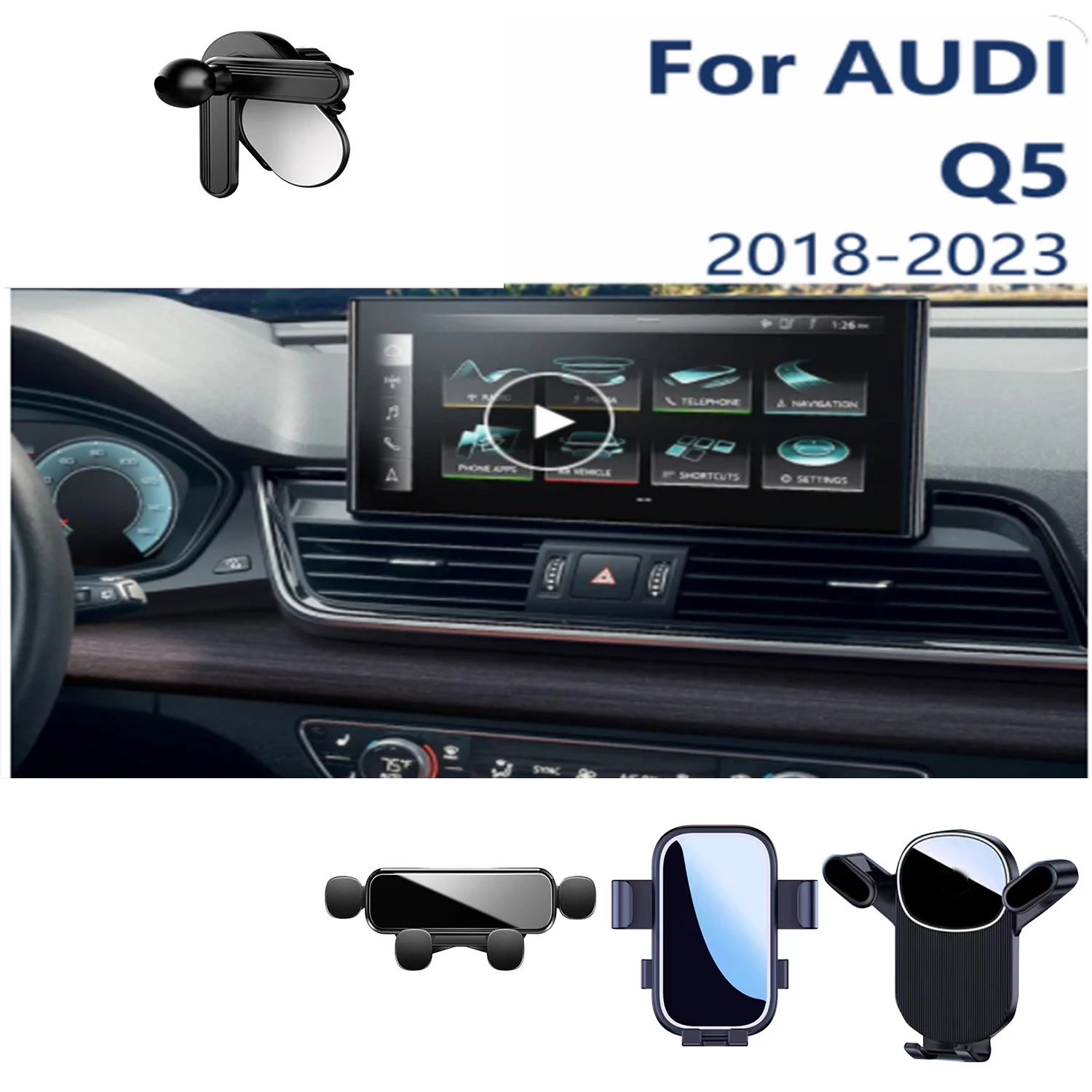 Автомобильный держатель для телефона для Audi Q5 2018 2019 2020 2021-2023, подставка для GPS, вращающаяся опора, специальный фиксированный кронштейн, аксессуары
Автомобильный держатель для телефона для Audi Q5 2018 2019 2020 2021-2023, подставка для GPS, вращающаяся опора, специальный фиксированный кронштейн, аксессуары