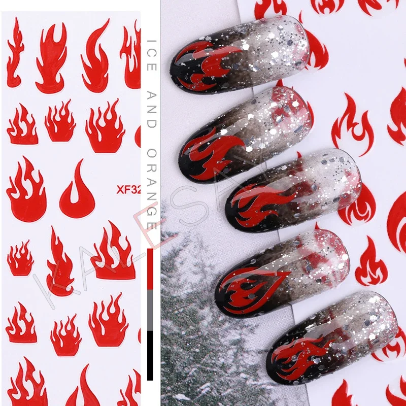5pcs 3D Laser Gold Silver Flame Nails Sticker Decoration Nail Art Decal for Manicure Fire Design Sticker for Foil Adhesive Red
5pcs 3D Laser Gold Silver Flame Nails Sticker Decoration Nail Art Decal for Manicure Fire Design Sticker for Foil Adhesive Red