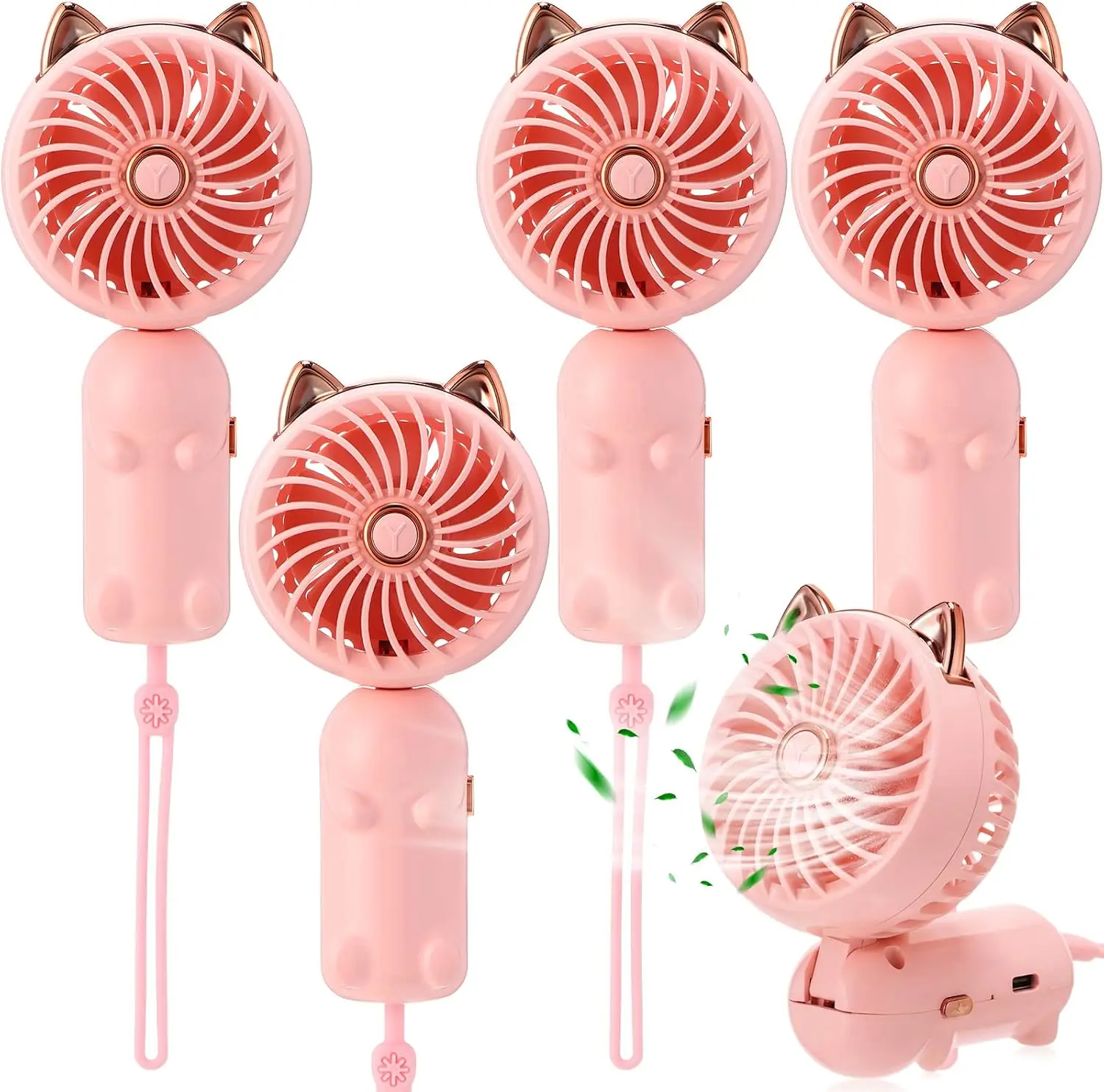 4 Pcs Mini Handheld Fan Bulk, Pink USB Rechargeable Portable Personal Fan, 3 Speed Wind, 180° Adjustable Fold, Cute Cat Ears Design for Women Girls Indoor Outdoor Travel Camping
4 Pcs Mini Handheld Fan Bulk, Pink USB Rechargeable Portable Personal Fan, 3 Speed Wind, 180° Adjustable Fold, Cute Cat Ears Design for Women Girls Indoor Outdoor Travel Camping