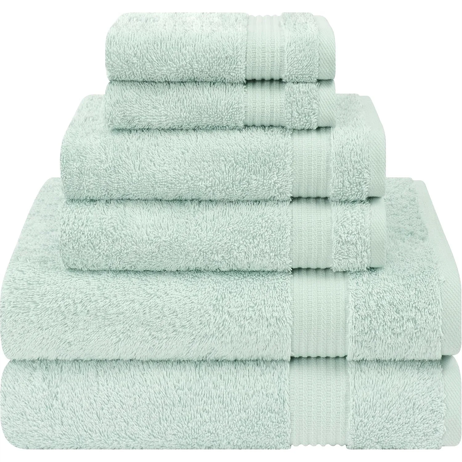 6 Piece Towel Set, 100% Cotton Soft Absorbent Turkish Towels for Bathroom, 2 Bath Towels 2 Hand Towels 2 Washcloths, Mint
6 Piece Towel Set, 100% Cotton Soft Absorbent Turkish Towels for Bathroom, 2 Bath Towels 2 Hand Towels 2 Washcloths, Mint