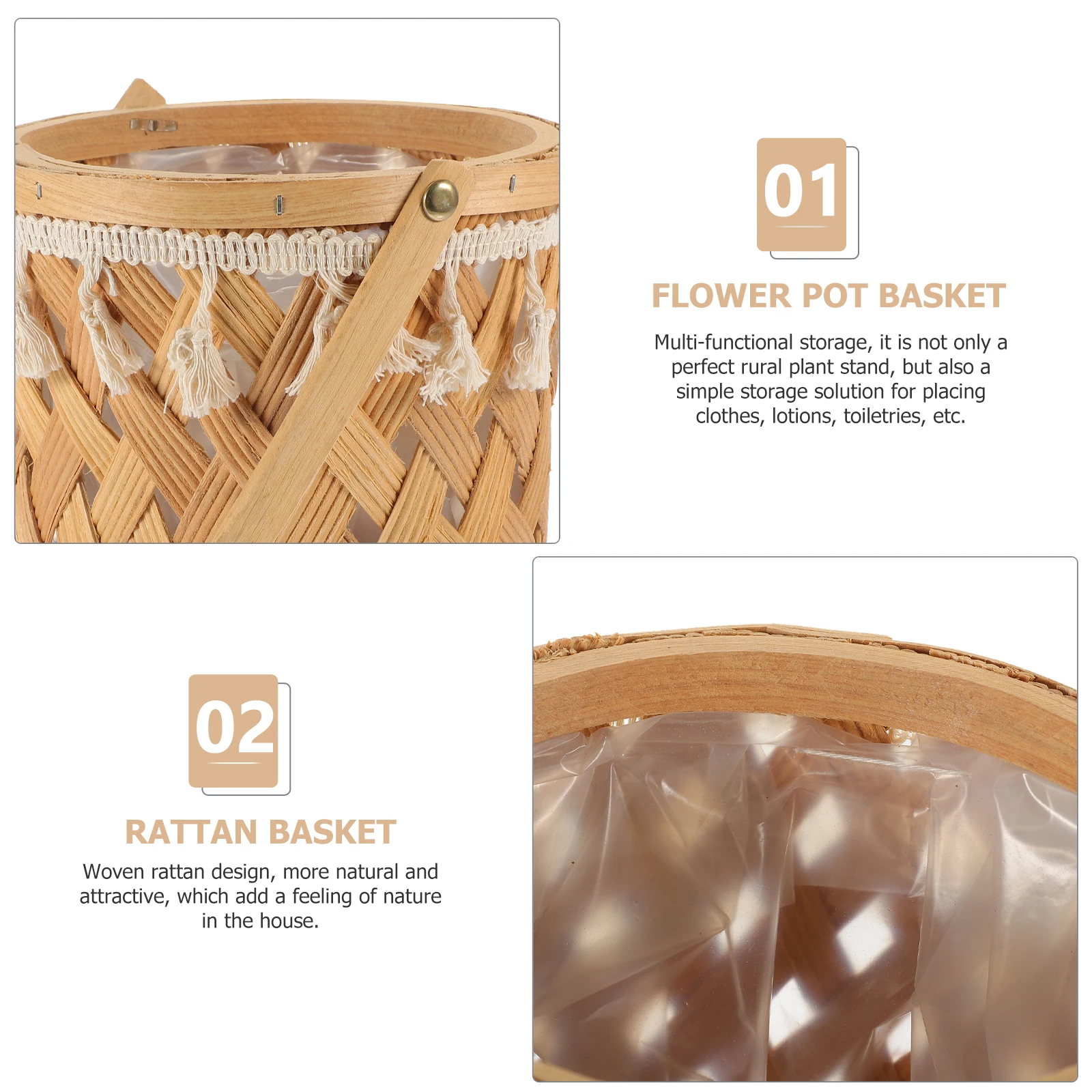 Rattan Flower Basket Round Woven Storage Container Baskets Portable Flowerpot Home Office Bedroom Living Room Eco Friendly
Rattan Flower Basket Round Woven Storage Container Baskets Portable Flowerpot Home Office Bedroom Living Room Eco Friendly