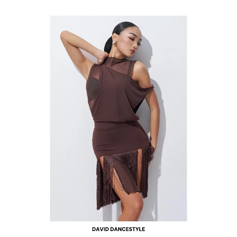 customized DAVID 【 jumpsuit 】 women's clothing Latin dance bodysuit practice outfit fake two piece diagonal shoulder top DW289
customized DAVID 【 jumpsuit 】 women's clothing Latin dance bodysuit practice outfit fake two piece diagonal shoulder top DW289