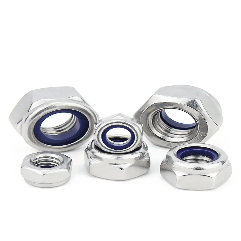 5-100Pcs M3-M12 304 Stainless Steel Hexagon Nylon Prevent Loosening Locking Nuts Corrosion-Resistant High-Strength
5-100Pcs M3-M12 304 Stainless Steel Hexagon Nylon Prevent Loosening Locking Nuts Corrosion-Resistant High-Strength