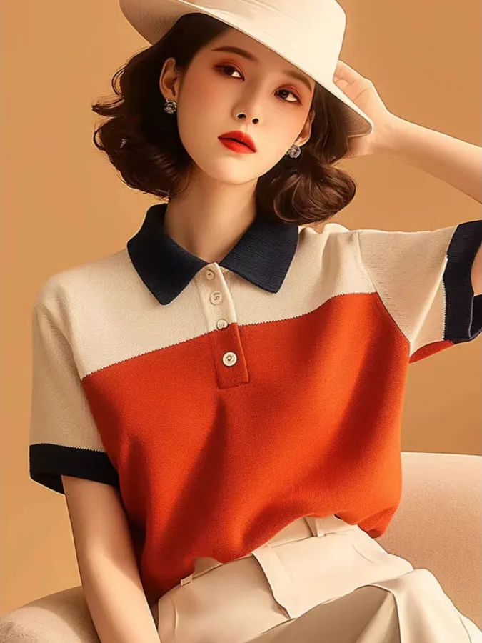 Шикарная женская футболка в стиле ретро из Гонконга, с коротким рукавом, в стиле пэчворк, длиной до плеч, удобная, из вискозного трикотажа.
Шикарная женская футболка в стиле ретро из Гонконга, с коротким рукавом, в стиле пэчворк, длиной до плеч, удобная, из вискозного трикотажа.