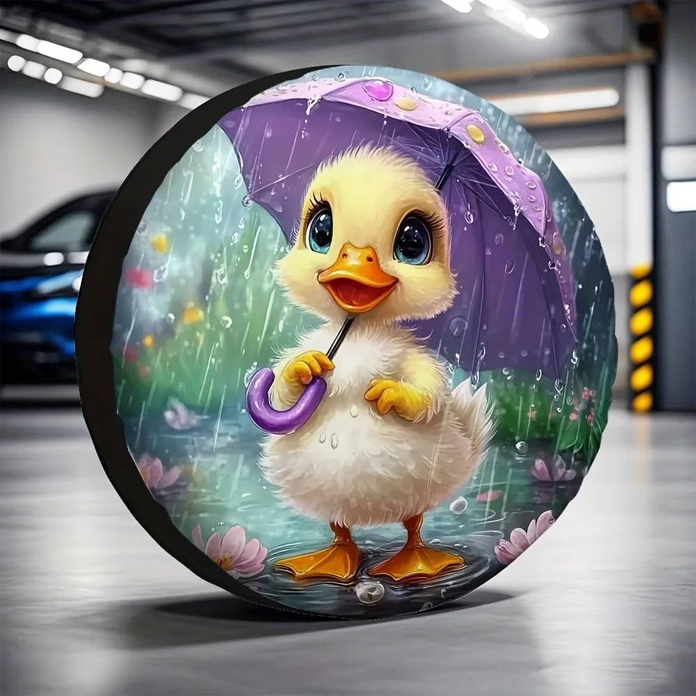 Cute Duck With Umbrella Spare Tire Cover Polyester Waterproof Sun Protection Car Accessory
Cute Duck With Umbrella Spare Tire Cover Polyester Waterproof Sun Protection Car Accessory