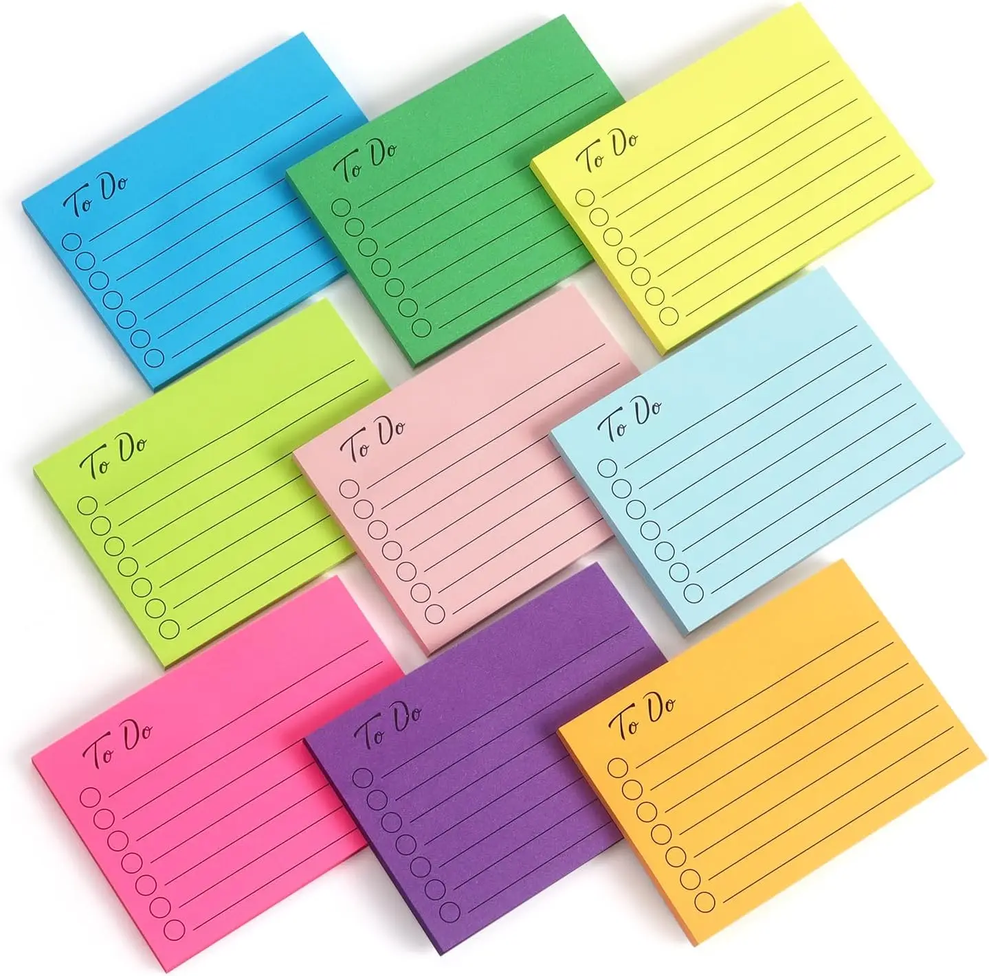 9 Pads Lined Sticky Notes, 3x4 Inch, 50 Sheets/Pad, Bright Multi Colors Self-Stick Note Pads
9 Pads Lined Sticky Notes, 3x4 Inch, 50 Sheets/Pad, Bright Multi Colors Self-Stick Note Pads