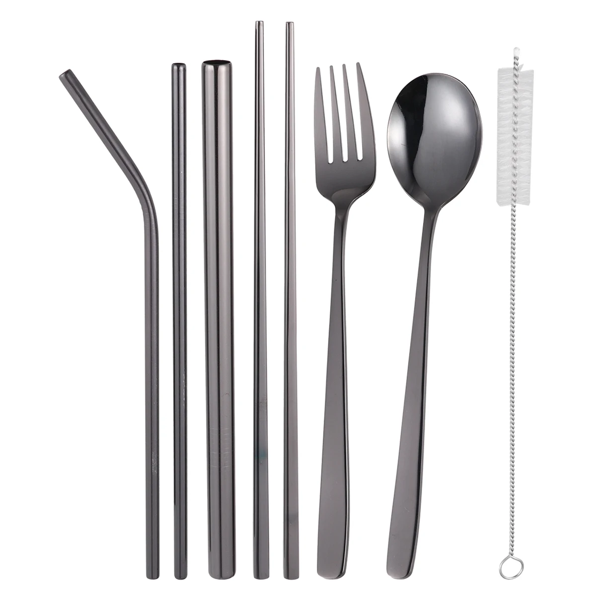 8 Pcs Stainless Steel Cutlery Set Corrosion Resistant Reusable Camping Tableware Straw Kit Thick Healthy 
8 Pcs Stainless Steel Cutlery Set Corrosion Resistant Reusable Camping Tableware Straw Kit Thick Healthy