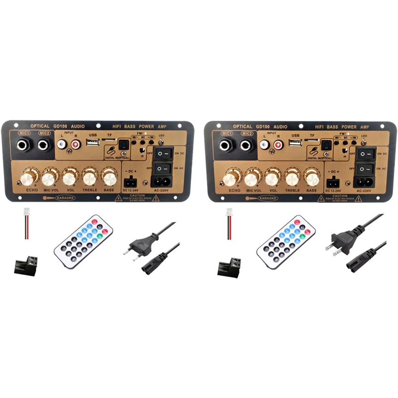 Плата усилителя GD100 с Bluetooth и оптическим аудиовходом, усилитель для караоке Hi-Fi, для дома и автомобиля, простая в использовании (вилка стандарта ЕС)
Плата усилителя GD100 с Bluetooth и оптическим аудиовходом, усилитель для караоке Hi-Fi, для дома и автомобиля, простая в использовании (вилка стандарта ЕС)