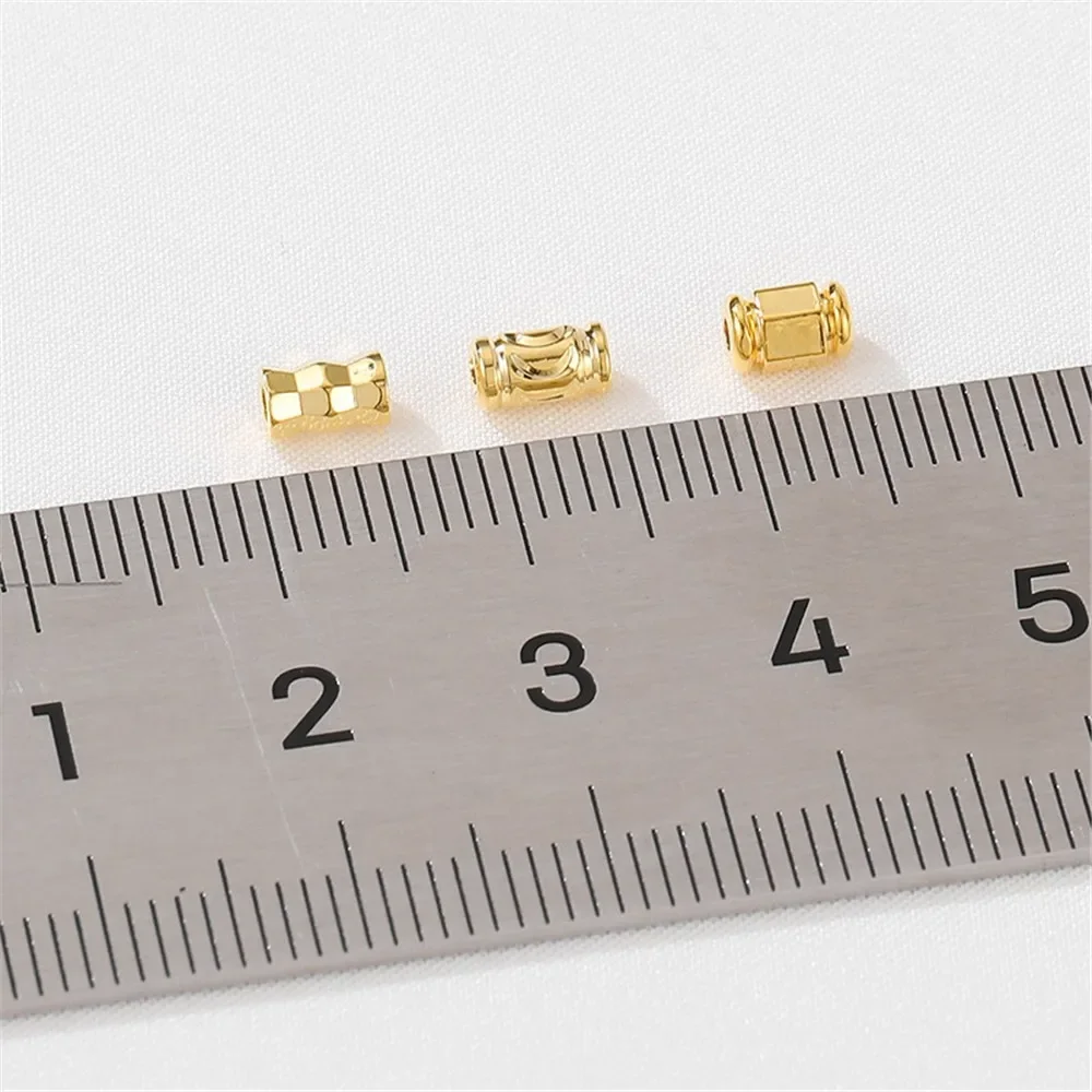 14K Gold-plated Cut Surface Tube Bead Round Tube Barrel Bead Spacer Bead DIY Handmade Bracelet Jewelry Material Accessories
14K Gold-plated Cut Surface Tube Bead Round Tube Barrel Bead Spacer Bead DIY Handmade Bracelet Jewelry Material Accessories