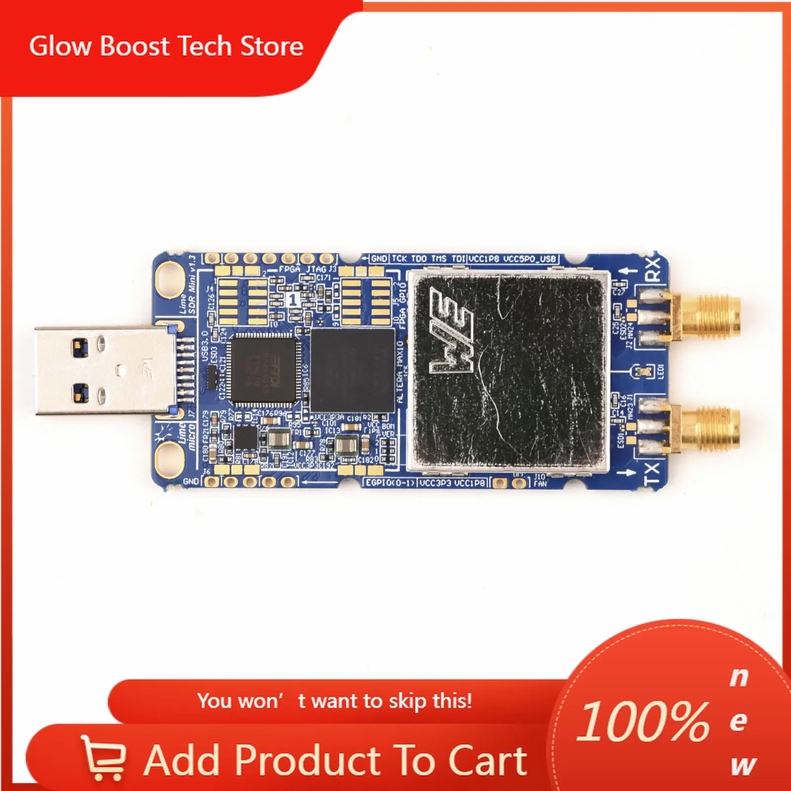 NYLimeSDR Mini 2.0 Version Software Defined Radio Transceiver Open Source Development Board
NYLimeSDR Mini 2.0 Version Software Defined Radio Transceiver Open Source Development Board