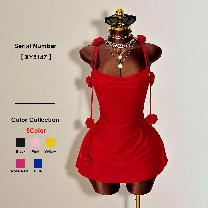 Prom Dress Women Elegant Party 2026 Spaghetti Strap Long Floral Evening Dress Backless Rose Red Maxi Dress with 3D Flower
Prom Dress Women Elegant Party 2026 Spaghetti Strap Long Floral Evening Dress Backless Rose Red Maxi Dress with 3D Flower