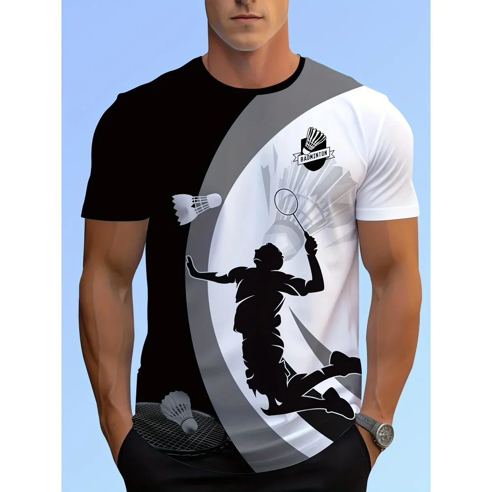 Fashion Badminton Graphic Men T Shirts Summer Round Neck Trendy Sports Wear 3D Printed T-Shirts Loose Quick Dry Mens Fitness Top
Fashion Badminton Graphic Men T Shirts Summer Round Neck Trendy Sports Wear 3D Printed T-Shirts Loose Quick Dry Mens Fitness Top