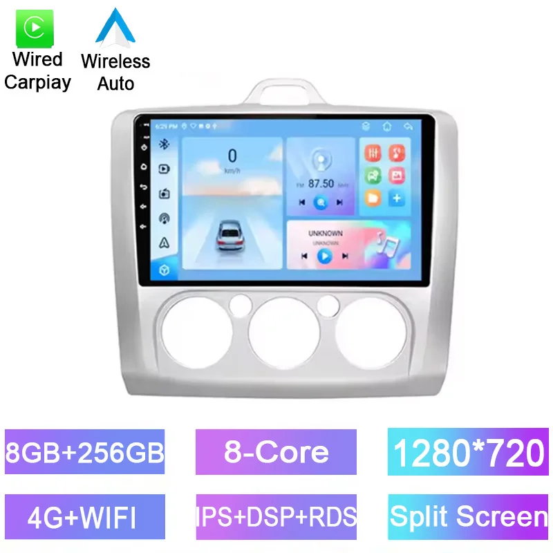 Android car radio For Ford Focus 2 3 Mk2 Mk3 2004-2011 stereo screen Carplay Android Auto Bluetooth GPS Navigation FM radio 9’
Android car radio For Ford Focus 2 3 Mk2 Mk3 2004-2011 stereo screen Carplay Android Auto Bluetooth GPS Navigation FM radio 9’