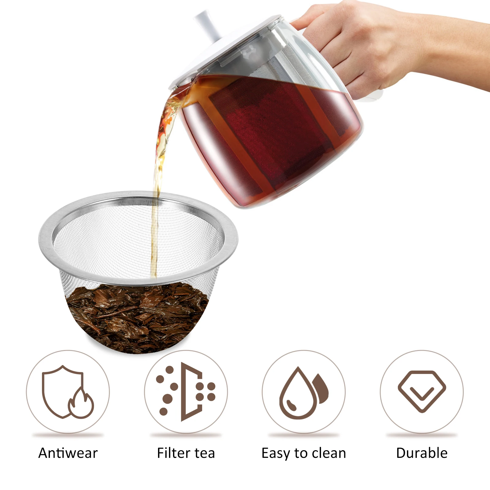 8 Pcs Tea Filter Loose Leaf Infuser Replacement Filtrini Da Teiera Filtre Rond Tisane Plug-in
8 Pcs Tea Filter Loose Leaf Infuser Replacement Filtrini Da Teiera Filtre Rond Tisane Plug-in
