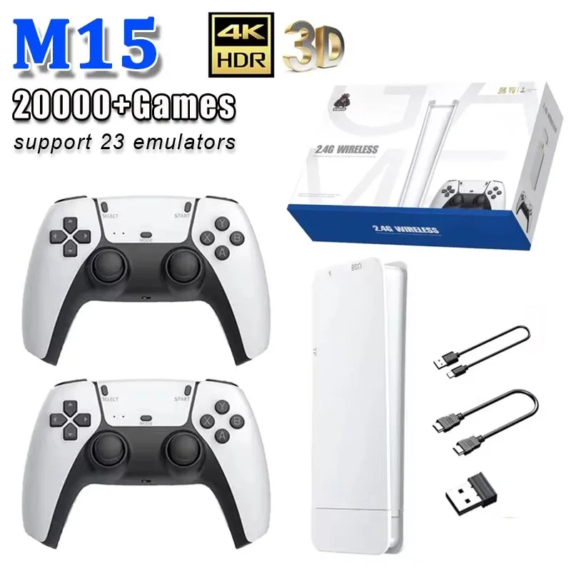 M15 4K TV Game Stick Video Game Console 64G Built-in 20000 Games Wireless Controller Gamepad Retro Handheld Game Player
M15 4K TV Game Stick Video Game Console 64G Built-in 20000 Games Wireless Controller Gamepad Retro Handheld Game Player