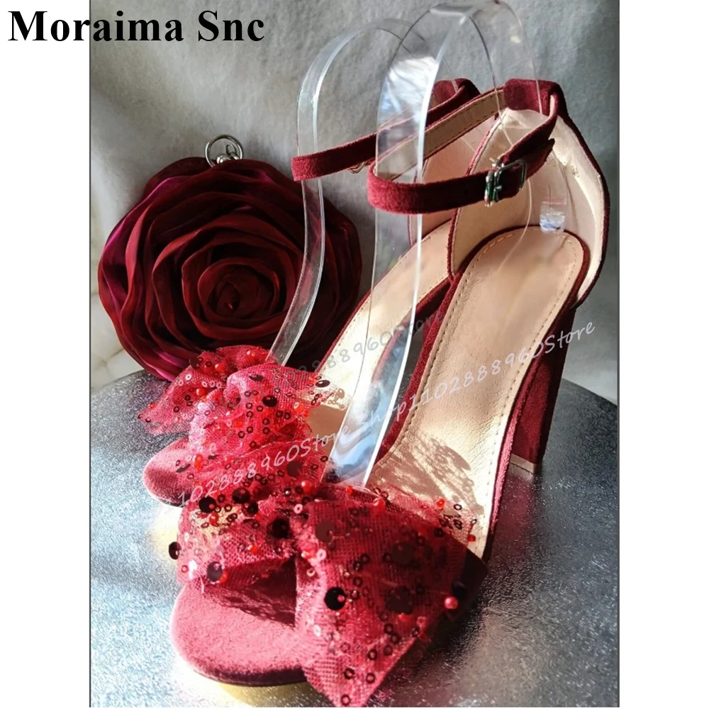 Red Air Mesh Sequins Bowknot Platform Sandals Chunky High Heel Women Shoes Ankle Buckle Strap Peep Toe 2025 Zapatos Para Mujere
Red Air Mesh Sequins Bowknot Platform Sandals Chunky High Heel Women Shoes Ankle Buckle Strap Peep Toe 2025 Zapatos Para Mujere