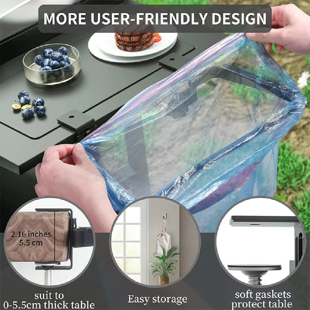 Portable Cabinet Trash Bag Holder With Bows Clip Anti-Rust Wear Resistant Bin Bag Bracket For Outdoor
Portable Cabinet Trash Bag Holder With Bows Clip Anti-Rust Wear Resistant Bin Bag Bracket For Outdoor