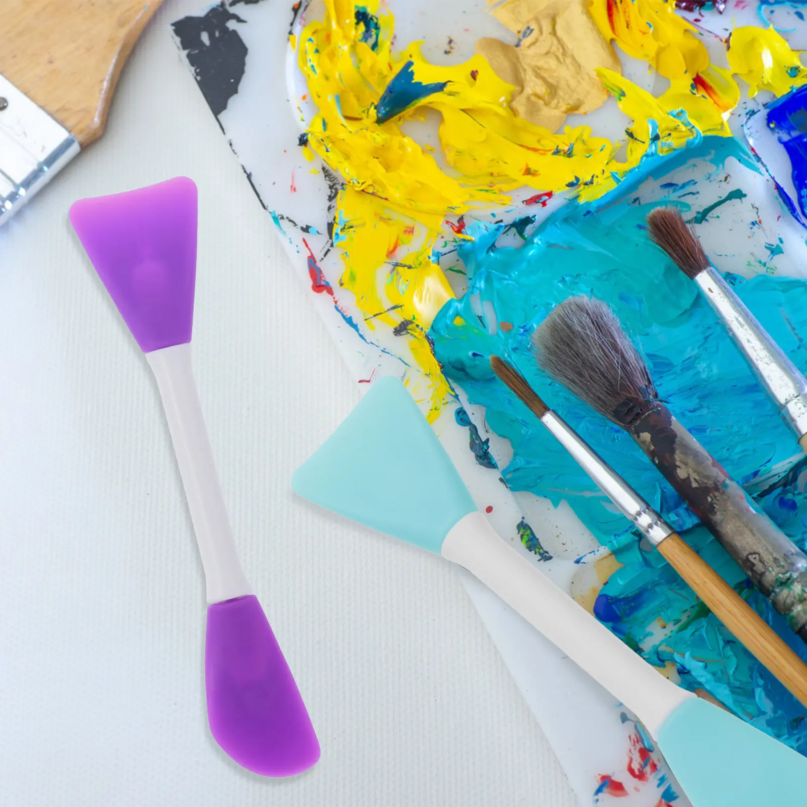 8Pcs Double-Ended Oil Painting Mixing Scrapers Paint Tools Smooth Handle for Art Painting Color Mixing Pigment Scrapers
8Pcs Double-Ended Oil Painting Mixing Scrapers Paint Tools Smooth Handle for Art Painting Color Mixing Pigment Scrapers